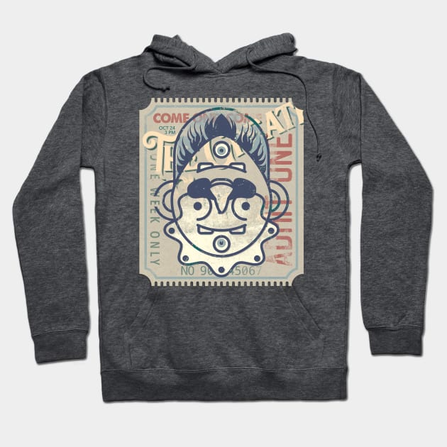 Topsy Turvey Upside Down Circus Ticket Hoodie by DanielLiamGill